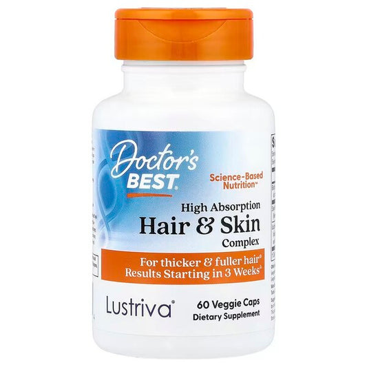High Absorption Hair & Skin Complex, 60 vaps, Doctor's Best - Vitax.ro