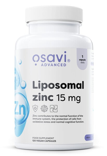 Liposomal Zinc, 15mg, 120 vegan caps, Osavi - Vitax.ro
