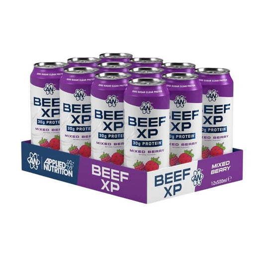 Beef XP Cans, Mixed Berry, 12 x 500 ml, Applied Nutrition