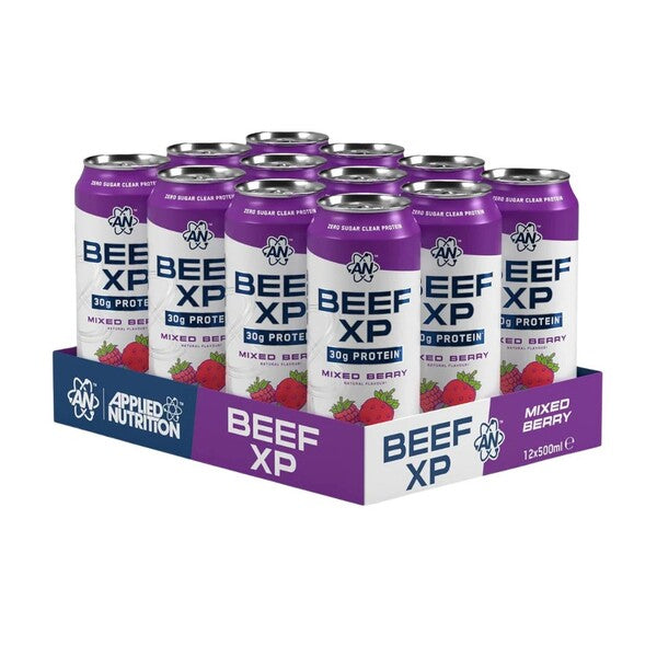 Beef XP Cans, Mixed Berry, 12 x 500 ml, Applied Nutrition