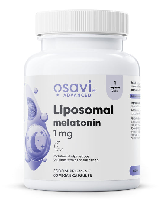 Liposomal Melatonin, 1 mg - 60 vegan caps - Vitax.ro
