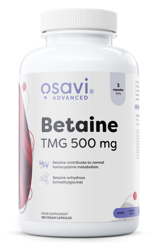 Betaine, TMG 500mg - 180 vegan caps - Vitax.ro