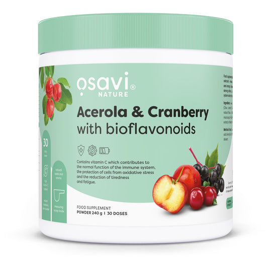 Acerola & Cranberry with Bioflavonoids, 240g, Osavi