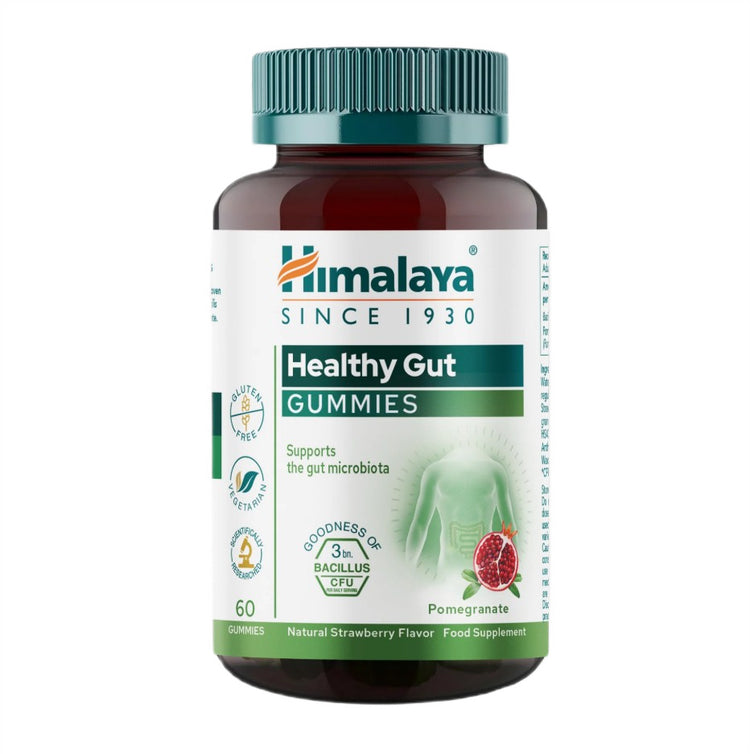 Healthy Gut Gummies, Natural Strawberry, 60 gummies, Himalaya Herbal - Vitax.ro