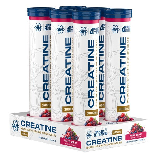 Creatine Monohydrate Effervescent Tablets, Mixed Berry, 6 x 16 tabs, Applied Nutrition