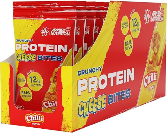 Crunchy Protein Cheese Bites, Chilli, 10 x 20g, Applied Nutrition