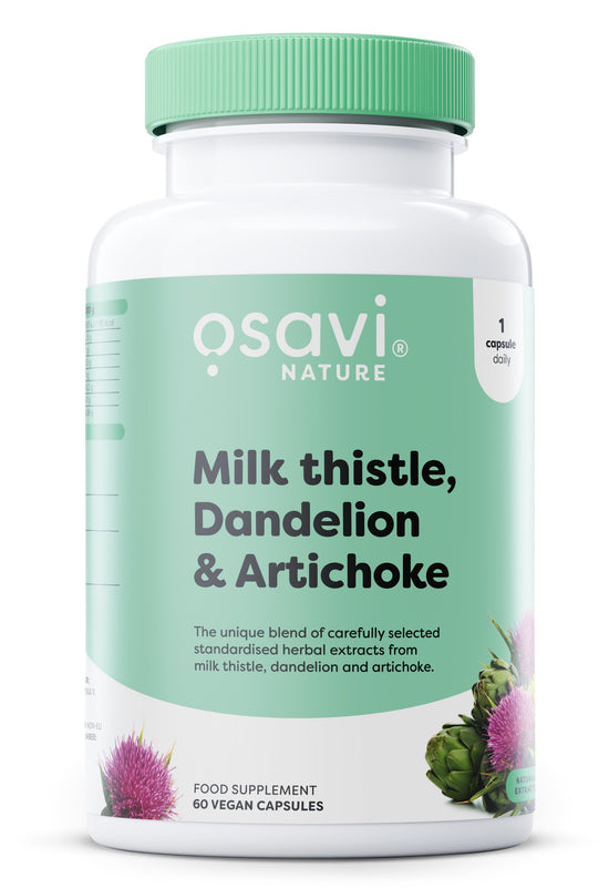 Milk Thistle Dandelion & Artichoke, 60 vegan caps, Osavi | Vitax.ro
