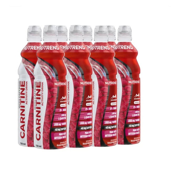 Carnitine Activity Drink with Caffeine, Sparkling Raspberry, 8 x 750 ml, Nutrend | Vitax.ro