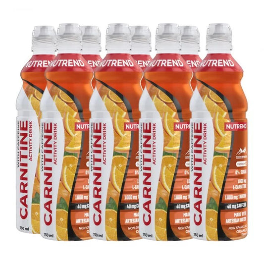 Carnitine Activity Drink with Caffeine, Non Sparkling Orange, 8 x 750 ml, Nutrend