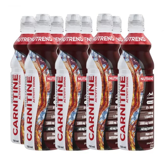 Carnitine Activity Drink with Caffeine, Sparkling Cola, 8 x 750 ml, Nutrend