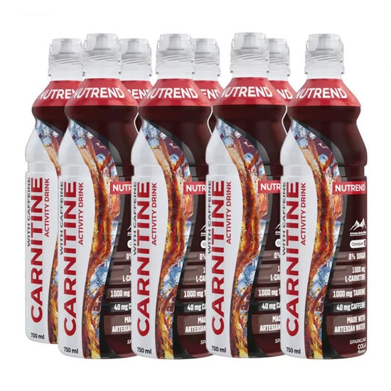 Carnitine Activity Drink with Caffeine, Sparkling Cola, 8 x 750 ml, Nutrend | Vitax.ro