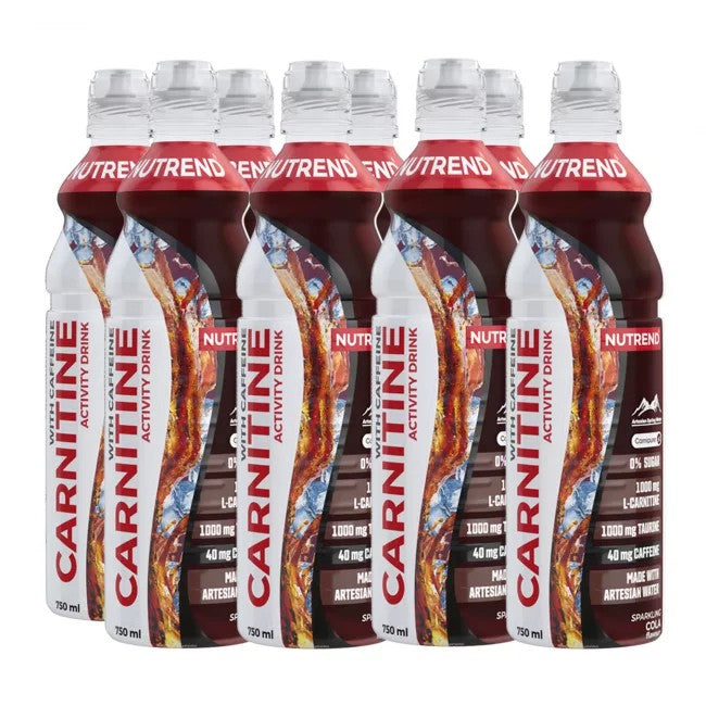 Carnitine Activity Drink with Caffeine, Sparkling Cola, 8 x 750 ml, Nutrend
