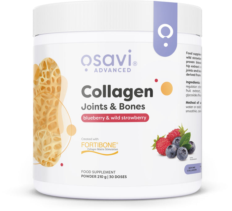 Collagen Joints & Bones, Blueberry & Wild Strawberry, 210g, Osavi