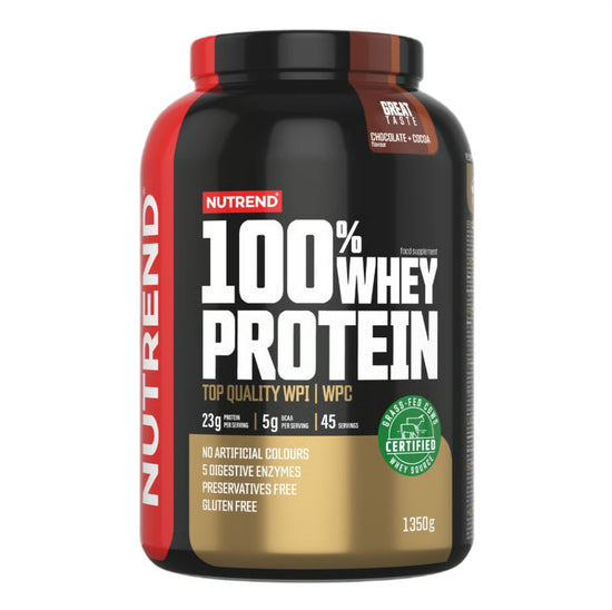 100% Whey Protein, Chocolate + Cocoa, 1350g, Nutrend | Vitax.ro