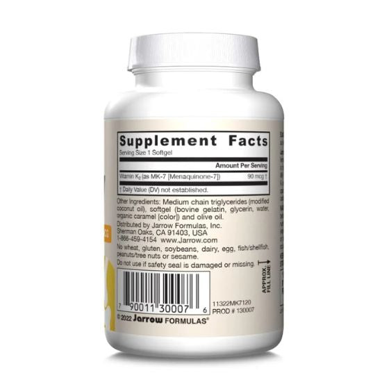 Vitamin K2 MK-7, 90mcg, 120 softgels, Jarrow Formulas - Vitax.ro