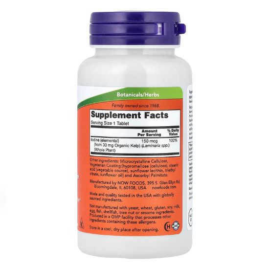 Kelp, 150mcg, 200 tabs, NOW Foods - Vitax.ro