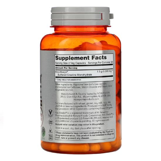 Kre-Alkalyn Creatine, 120 caps, NOW Foods - Vitax.ro