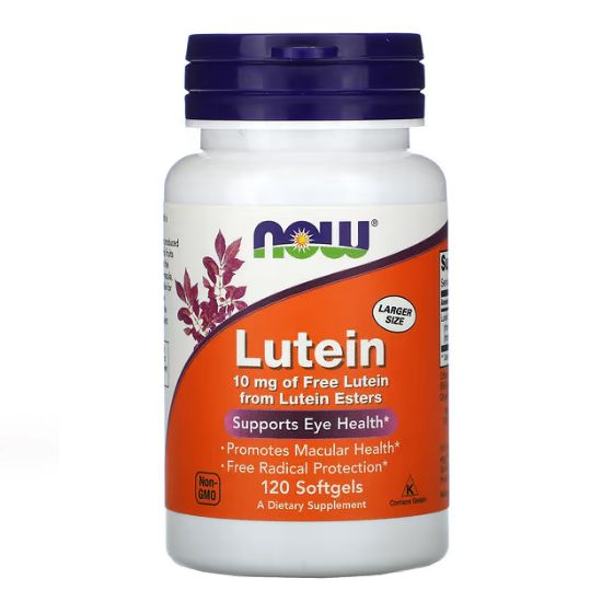 Lutein, 10mg, 120 softgels, NOW Foods - Vitax.ro