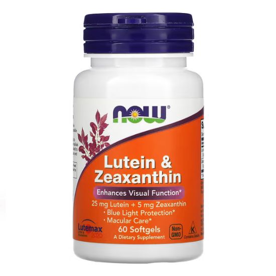 Lutein & Zeaxanthin, 60 softgels, NOW Foods - Vitax.ro