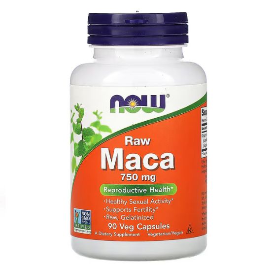 Maca 6:1 Concentrate, 750mg RAW, 90 vcaps, NOW Foods - Vitax.ro