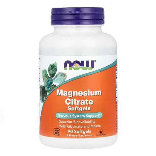 Magnesium Citrate Softgels, 90 softgels, NOW Foods - Vitax.ro