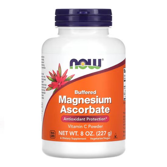 Magnesium Ascorbate, Pure Buffered Powder, 227g, NOW Foods - Vitax.ro