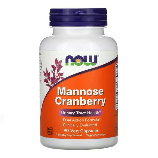 Mannose Cranberry, 90 vcaps, NOW Foods - Vitax.ro
