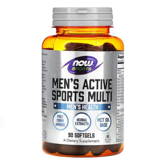 Men's Active Sports Multi, 90 softgels, NOW Foods - Vitax.ro