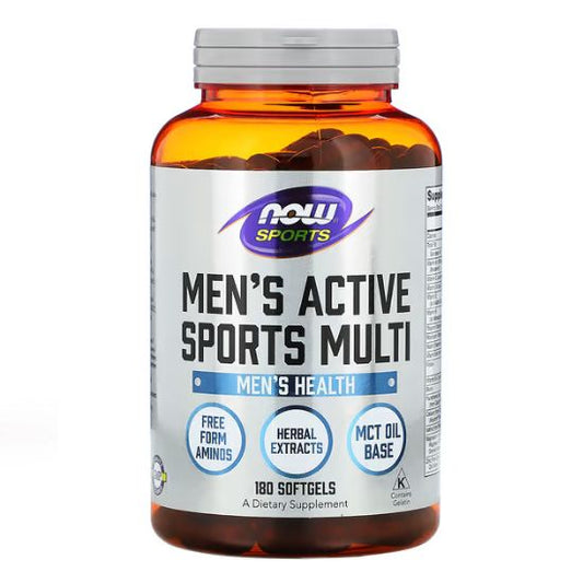 Men's Active Sports Multi, 180 softgels, NOW Foods - Vitax.ro