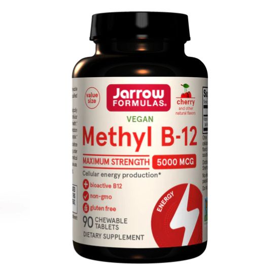 Methyl B-12, 5000mcg (Cherry), 90 chewable tabs, Jarrow Formulas - Vitax.ro