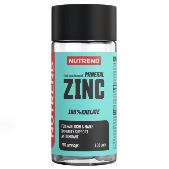 Mineral Zinc 100% Chelate, 15mg, 100 vcaps, Nutrend - Vitax.ro