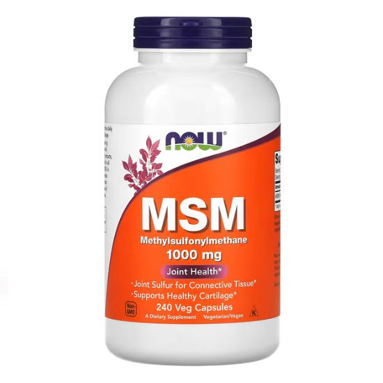 MSM Methylsulphonylmethane, 1000mg, 240 vcaps, NOW Foods - Vitax.ro