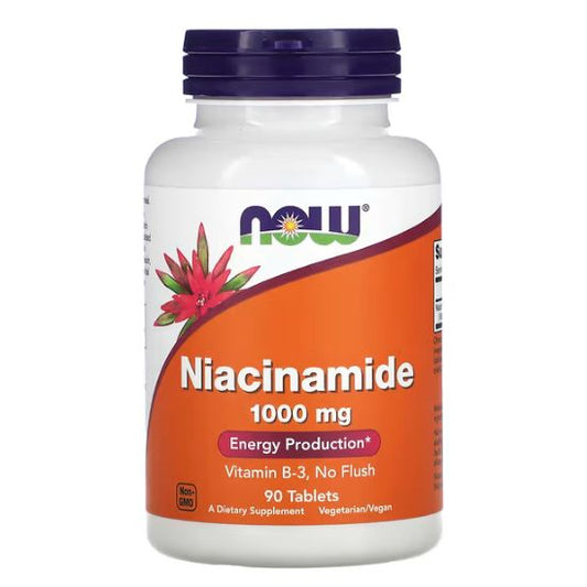 Niacinamide, 1000mg, 90 tablets, NOW Foods - Vitax.ro