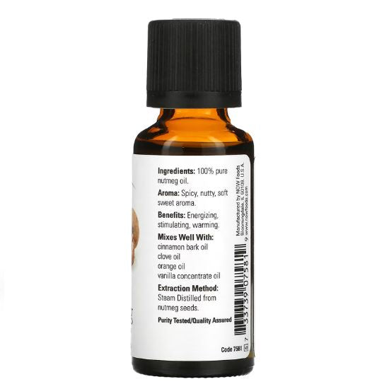 Essential Oil, Nutmeg Oil, 30 ml, NOW Foods - Vitax.ro