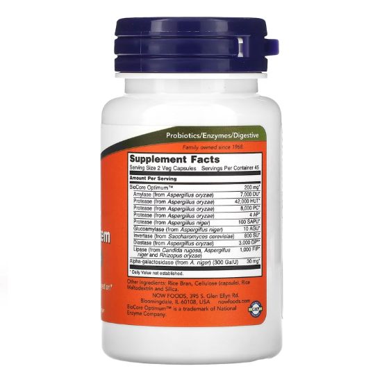 Optimal Digestive System, 90 vcaps, NOW Foods - Vitax.ro