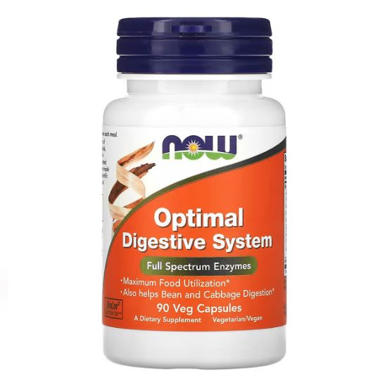 Optimal Digestive System, 90 vcaps, NOW Foods - Vitax.ro