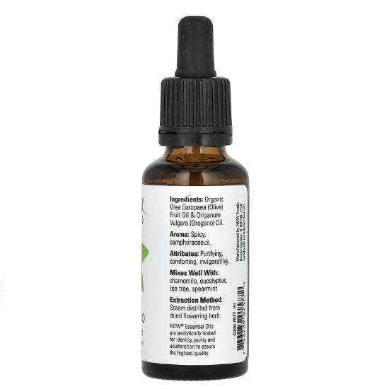 Essential Oil, Oil of Oregano Blend, 30 ml, NOW Foods - Vitax.ro