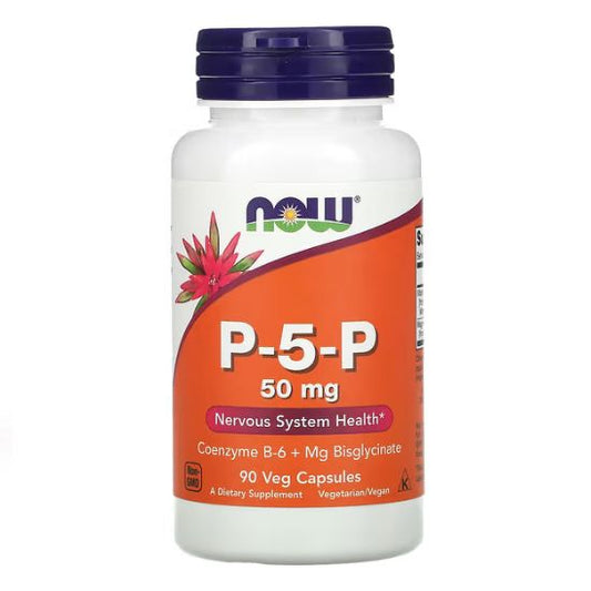 P-5-P, 50mg, 90 vcaps, NOW Foods - Vitax.ro