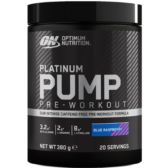 Platinum Pump Pre-Workout, 380g, Blue Raspberry, Optimum Nutrition - Vitax.ro