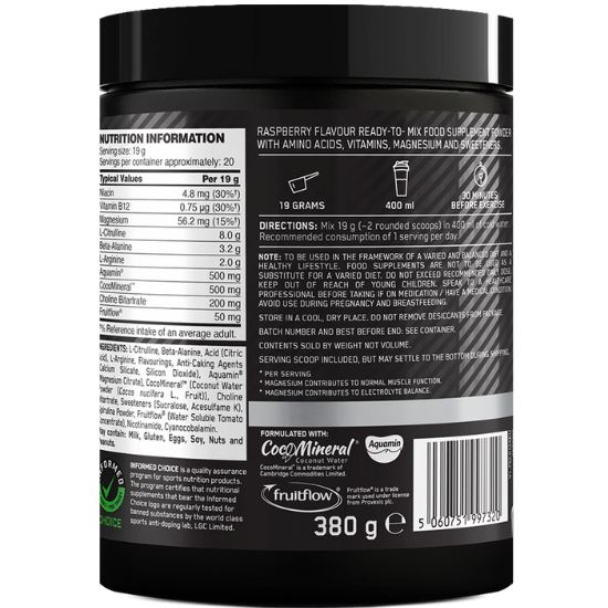 Platinum Pump Pre-Workout, 380g, Blue Raspberry, Optimum Nutrition - Vitax.ro