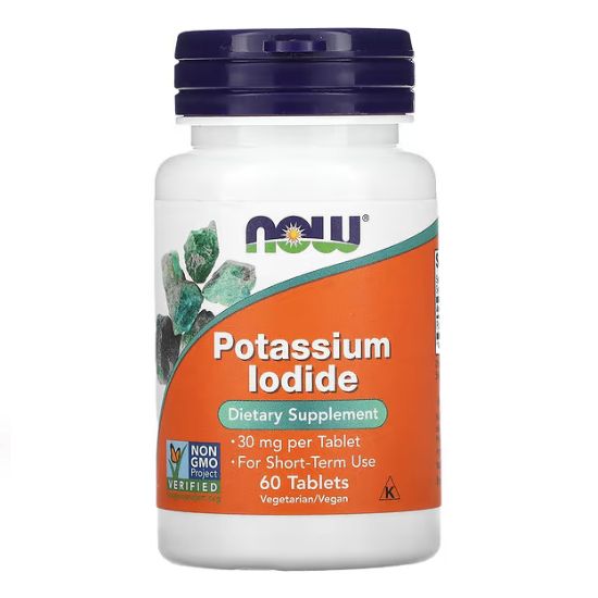 Potassium Iodide, 30mg, 60 tabs, NOW Foods - Vitax.ro