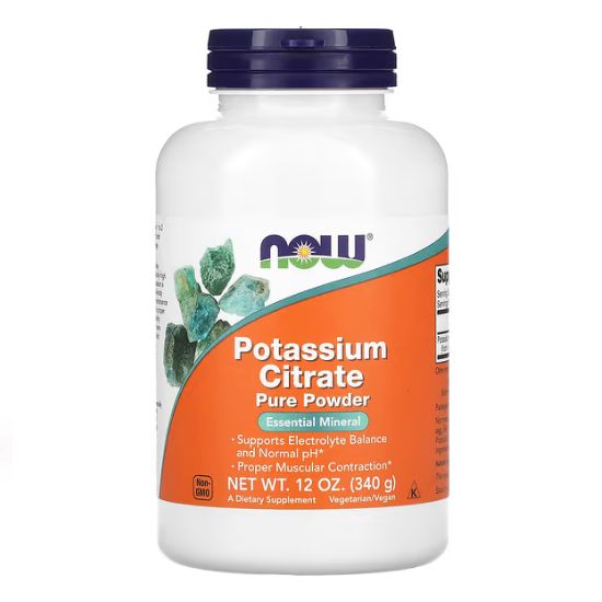 Potassium Citrate, Pure Powder, 340g, NOW Foods - Vitax.ro