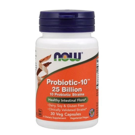 Probiotic-10 25 Billion, 30 Capsule, NOW Foods - Vitax.ro