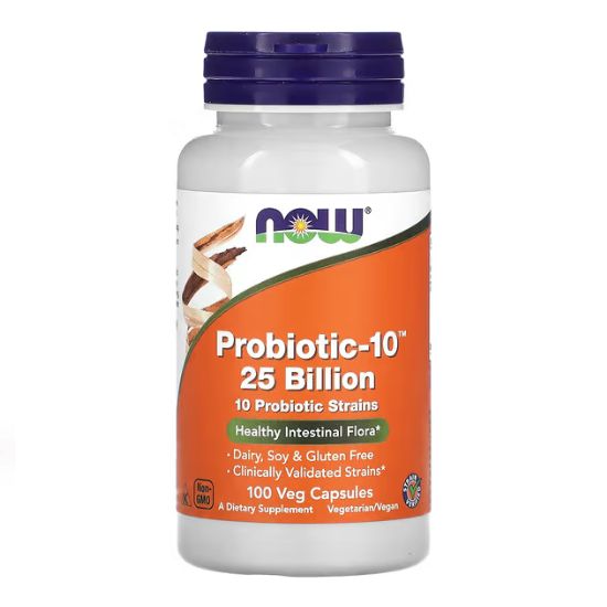 Probiotic-10, 25 Billion, 100 vcaps, NOW Foods - Vitax.ro