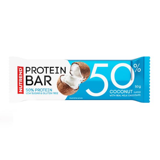 Protein Bar 50, Coconut, 30 x 50 g, Nutrend - Vitax.ro