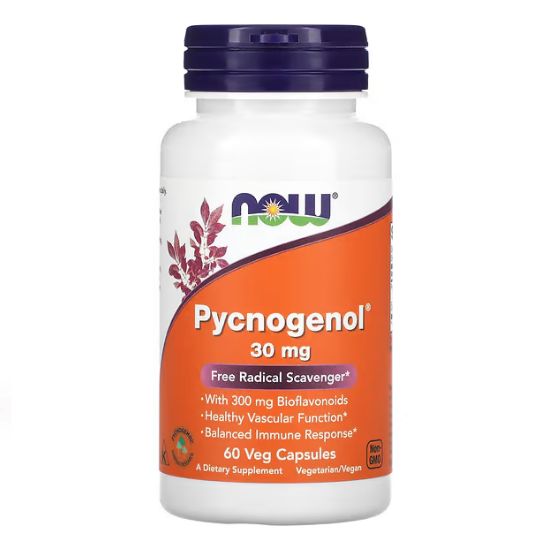Pycnogenol, 30mg, 60 vcaps, NOW Foods - Vitax.ro