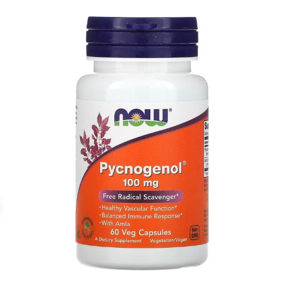 Pycnogenol, 100mg, 60 vcaps, NOW Foods - Vitax.ro