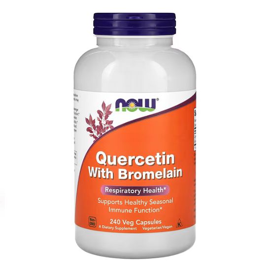 Quercetin with Bromelain, 240 vcaps, NOW Foods - Vitax.ro