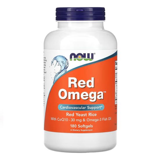 Red Omega (Red Yeast Rice), 180 softgels, NOW Foods - Vitax.ro