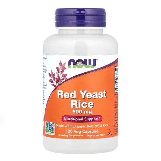 Red Yeast Rice, 600mg, 120 vcaps, NOW Foods - Vitax.ro